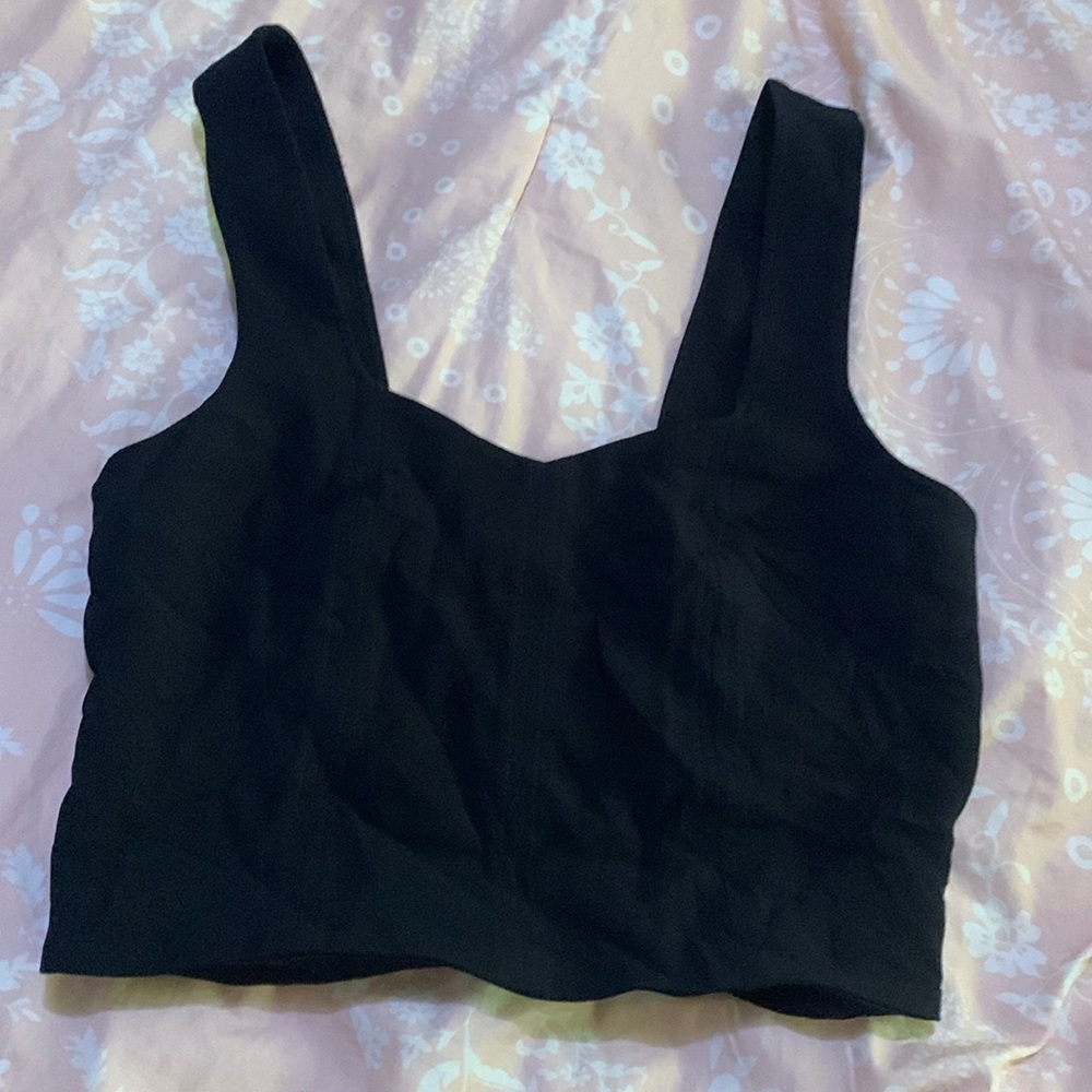 H & M crop top. Black size 2